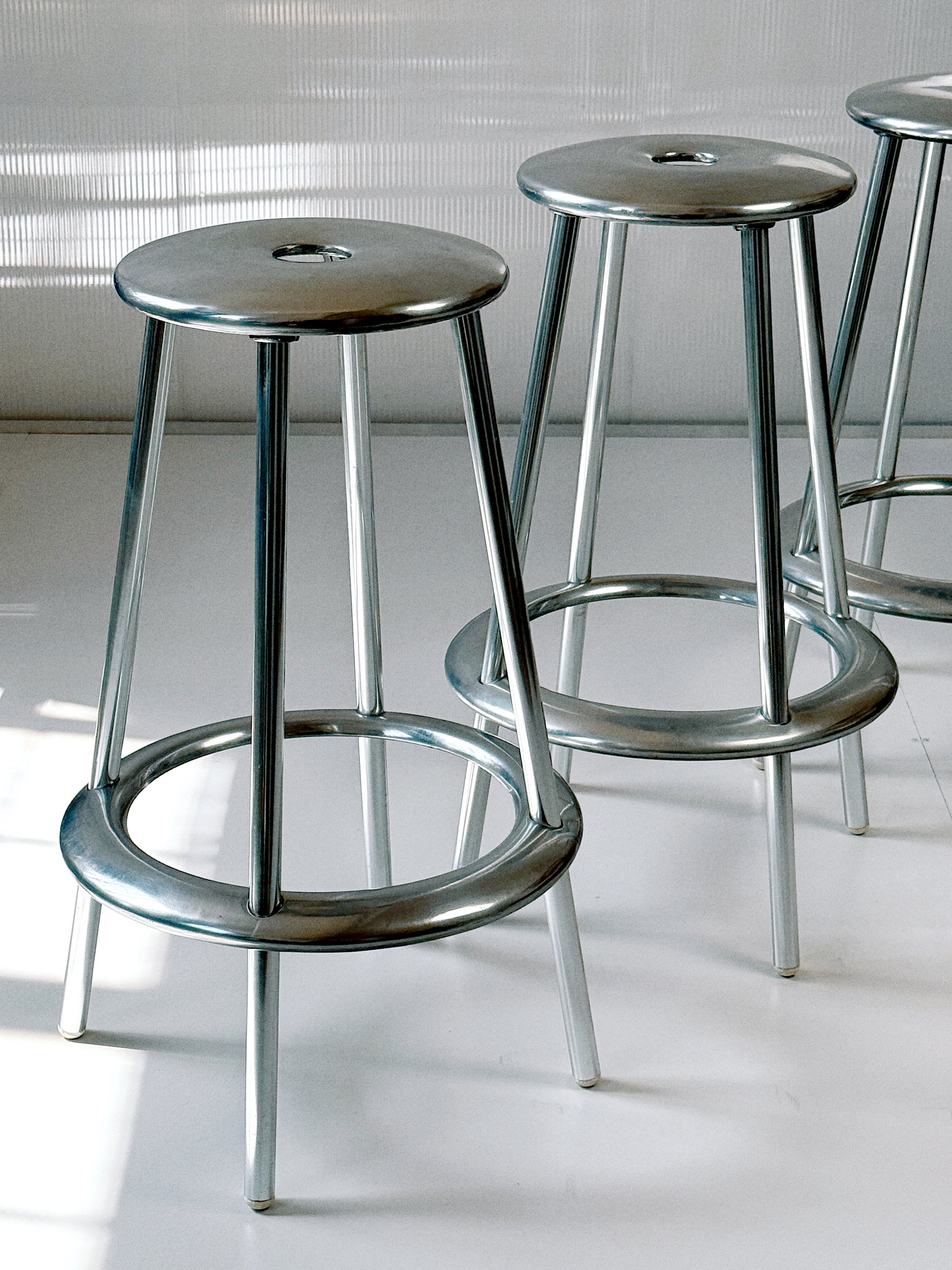 Allermuir Luna Aluminium Stools x4