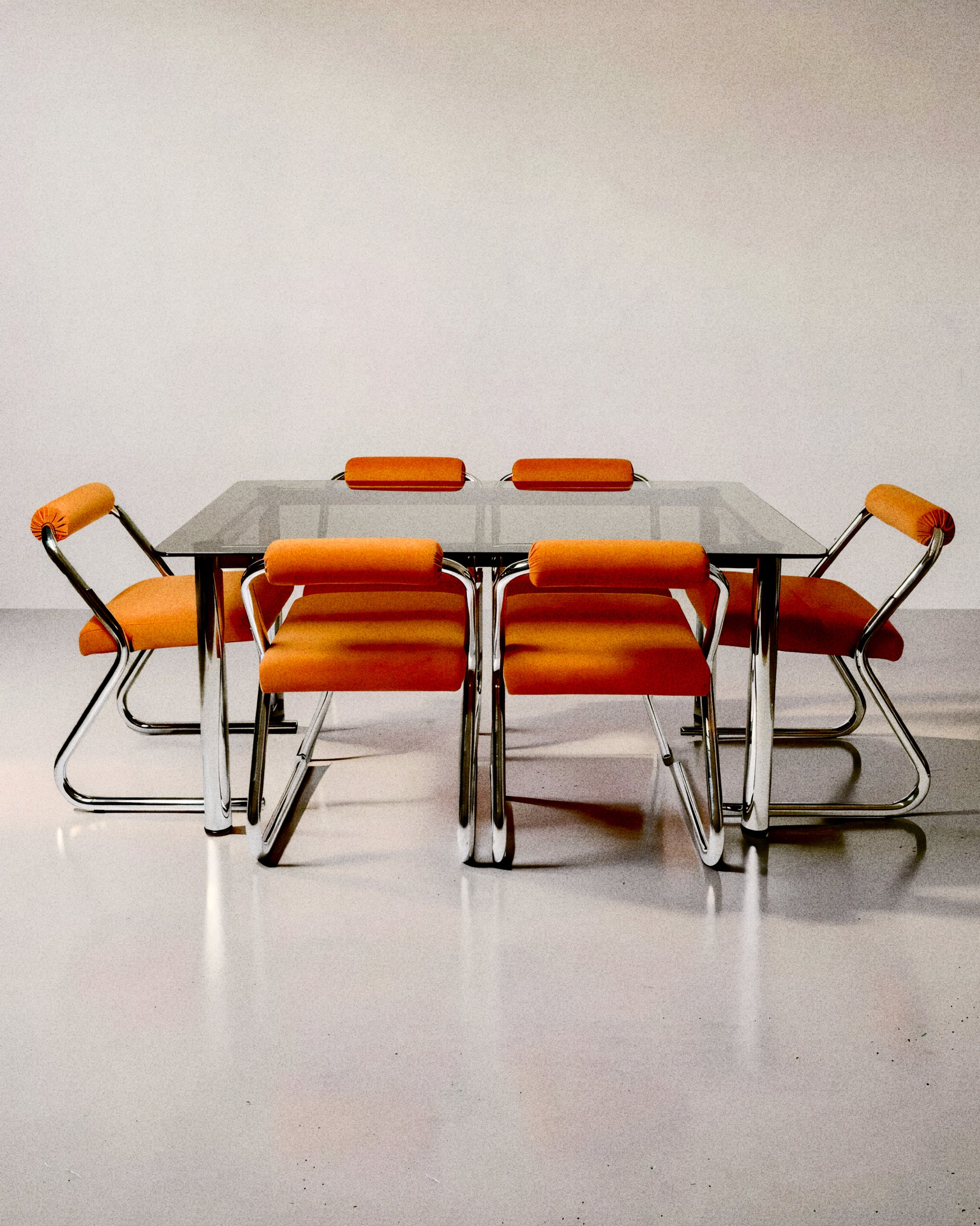 Italian Space Age Chrome Dining Set | 1980's