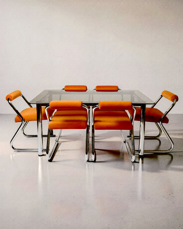 Italian Space Age Chrome Dining Set | 1980's