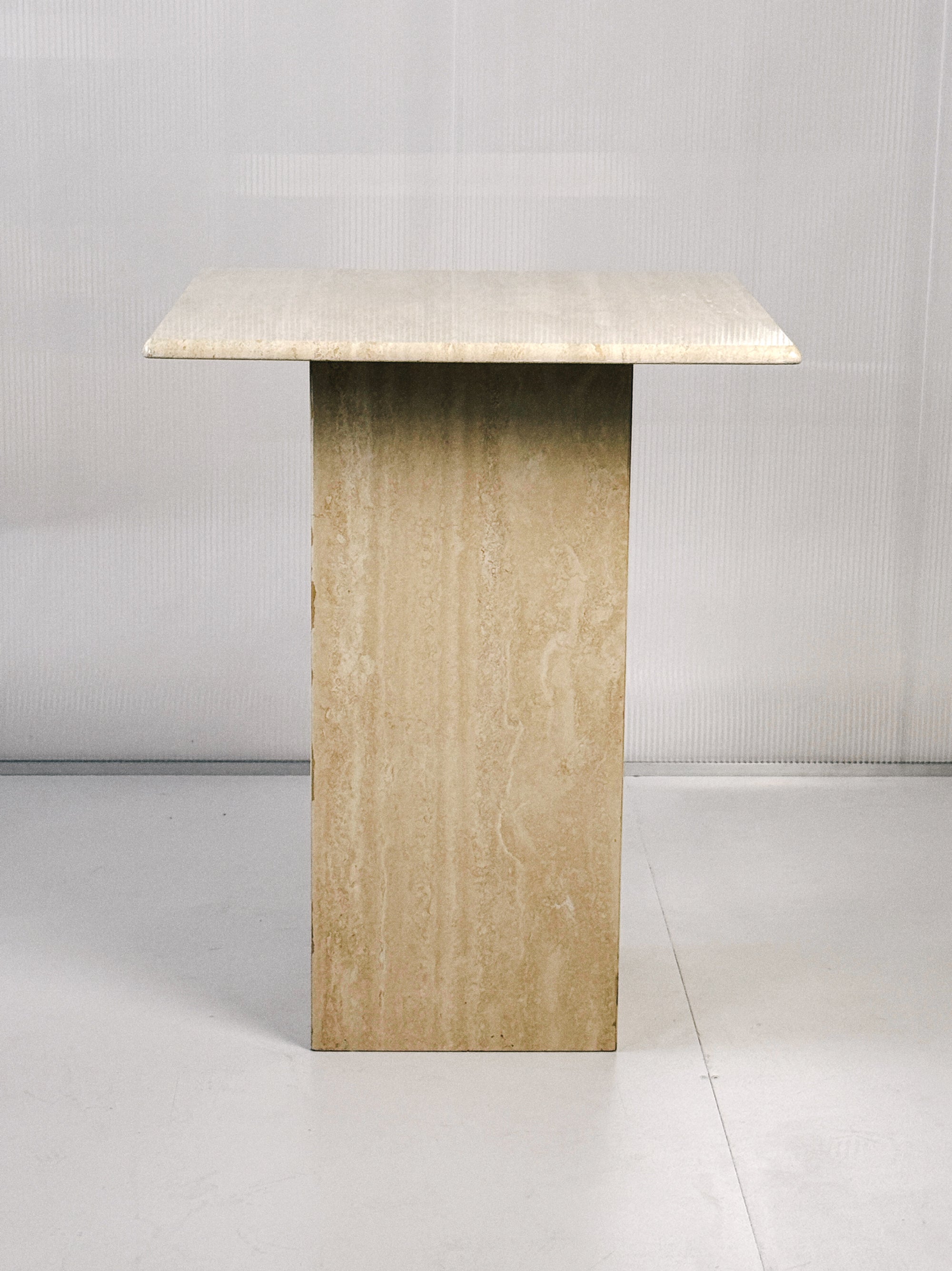 Travertine Pedestal Table | Italian 1980’s