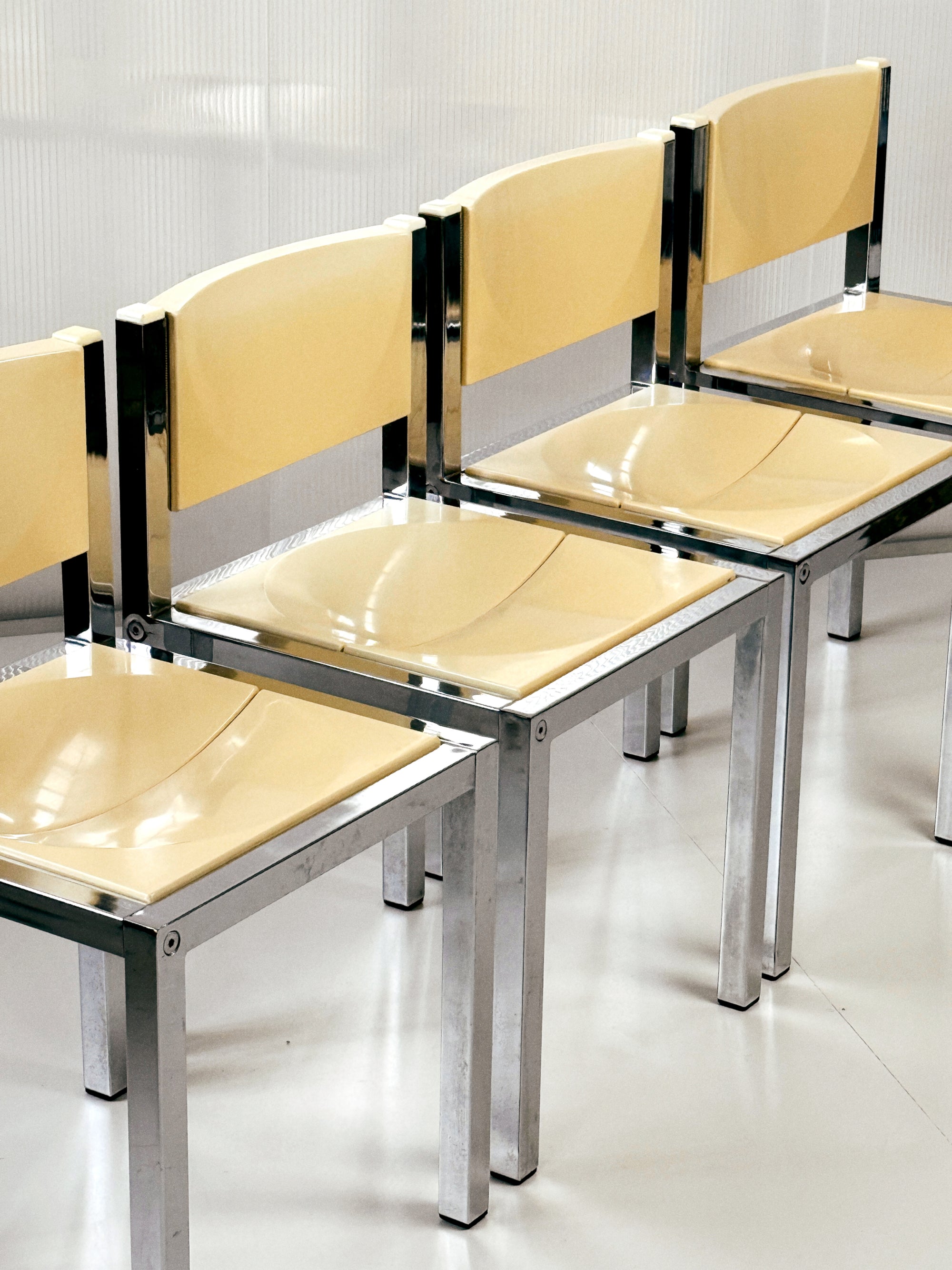 Chrome Dining Chairs by Frank Wardle | Set of 4
