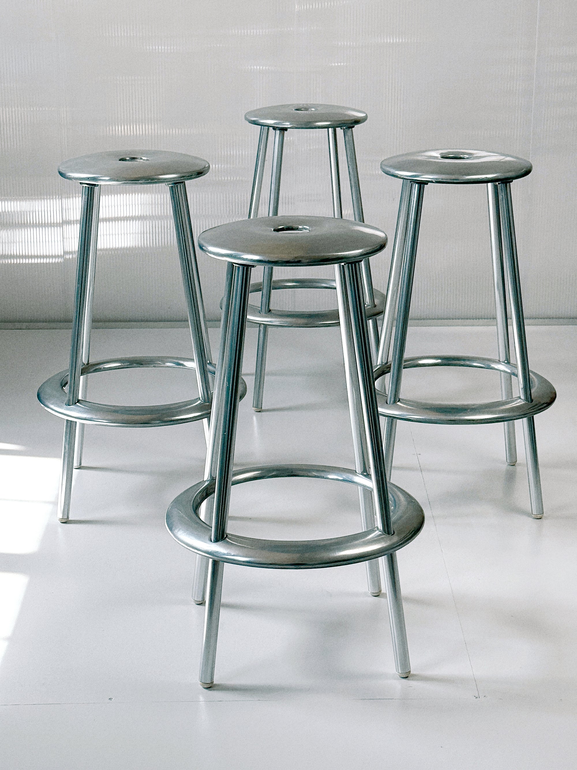 Allermuir Luna Aluminium Stools x4