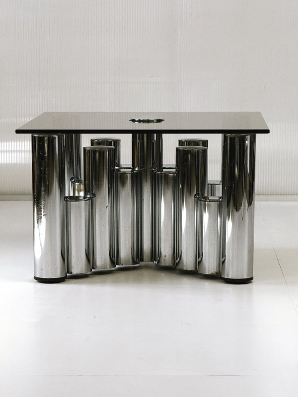 Italian Sculptural Chrome Coffee Table