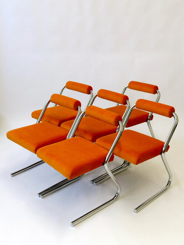 Italian Space Age Chrome Dining Set | 1980's