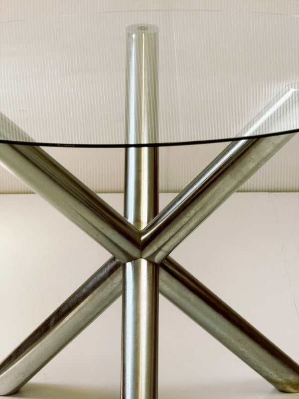 70's Tubular Chrome Cantilever Chairs & Dining Table