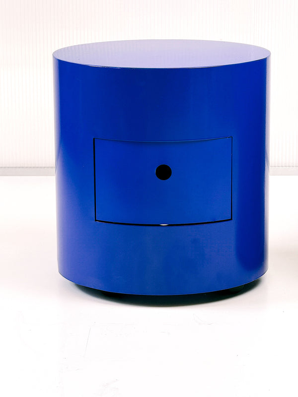 Pair of Vintage Steel Bedside Cabinets – Custom Powder Coated Blue