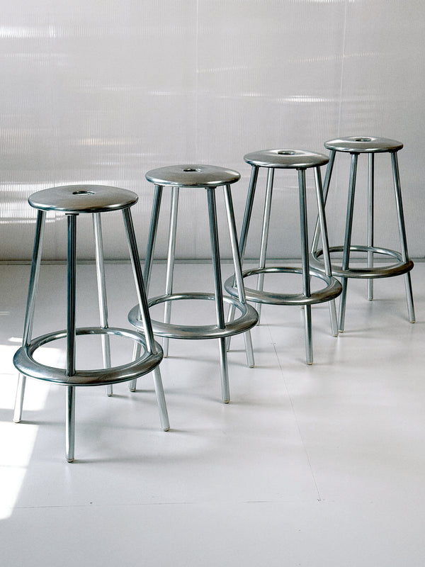 Allermuir Luna Aluminium Stools x4