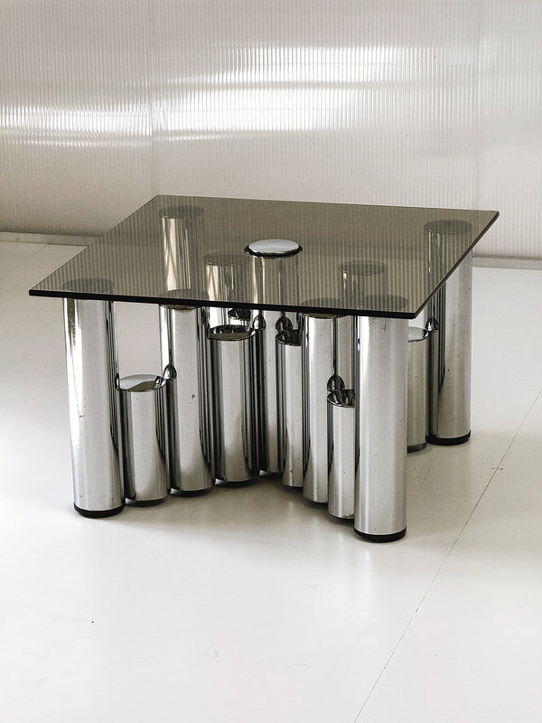 Italian Sculptural Chrome Coffee Table