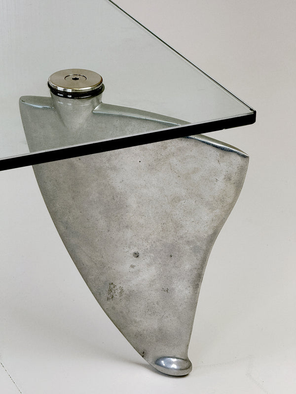 Matthew Hilton Flipper Coffee Table | Cast Aluminium & Glass