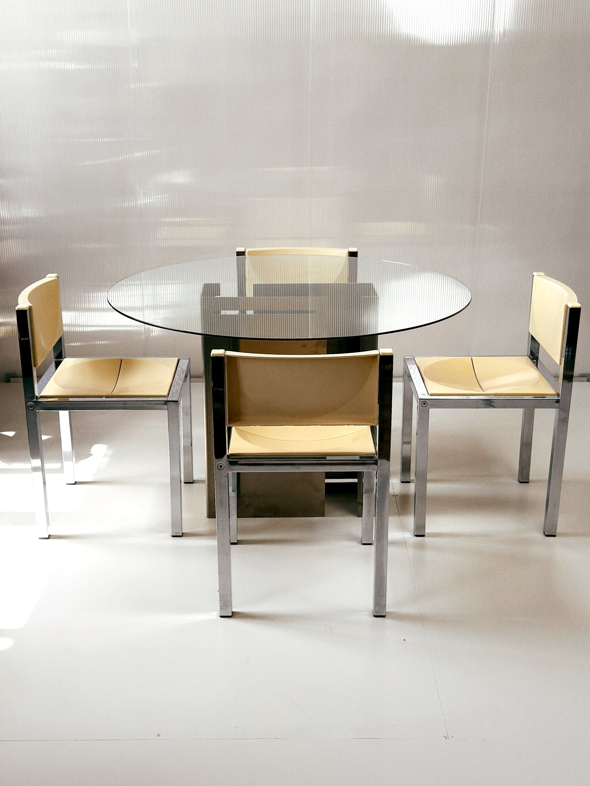 Chrome Dining Chairs by Frank Wardle | Set of 4