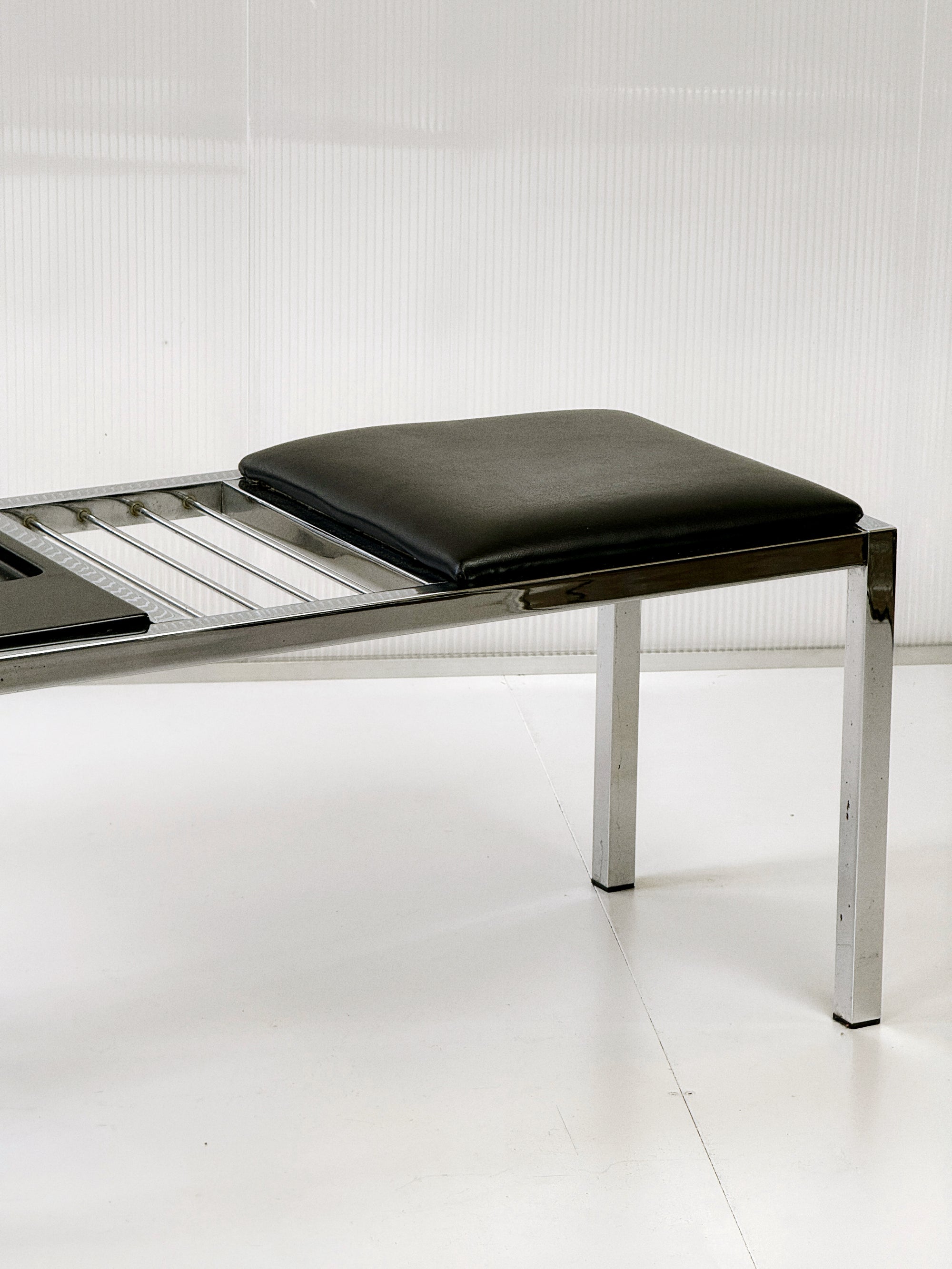 Frank Wardle Chrome Telephone Bench / Hall Seat
