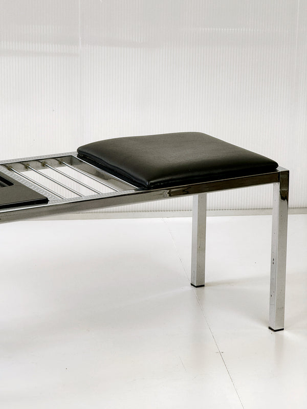 Frank Wardle Chrome Telephone Bench / Hall Seat