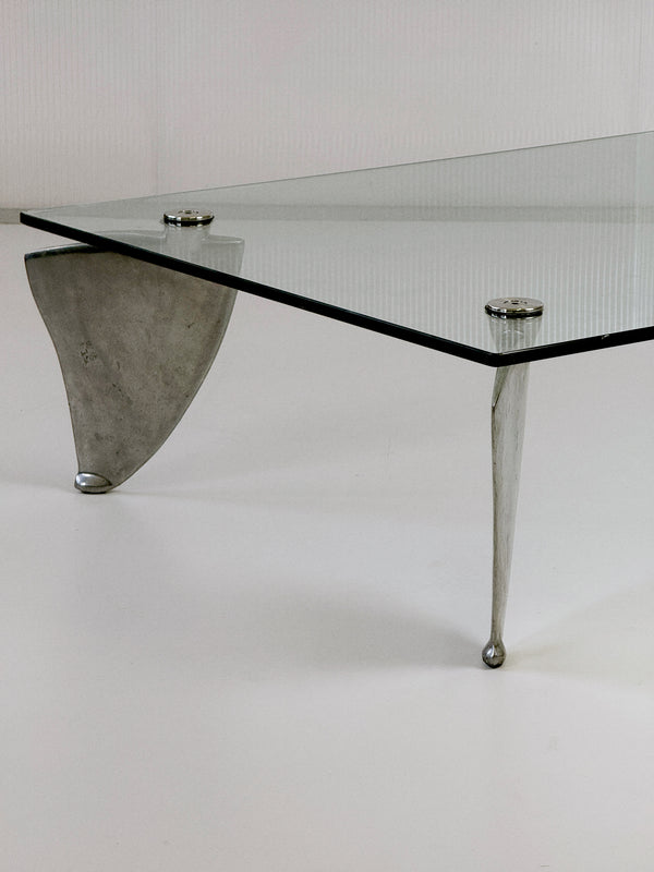 Matthew Hilton Flipper Coffee Table | Cast Aluminium & Glass