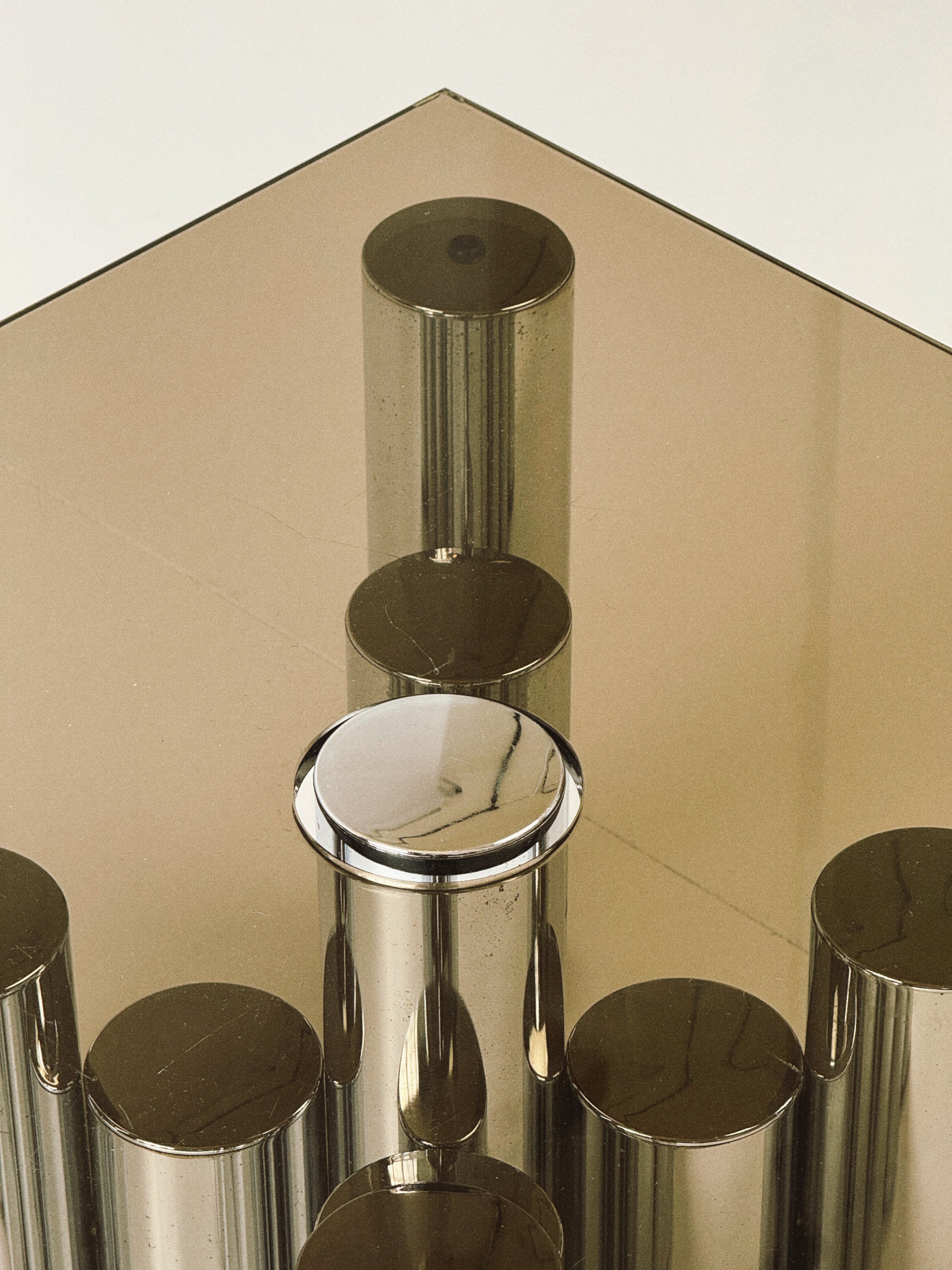 Italian Sculptural Chrome Coffee Table