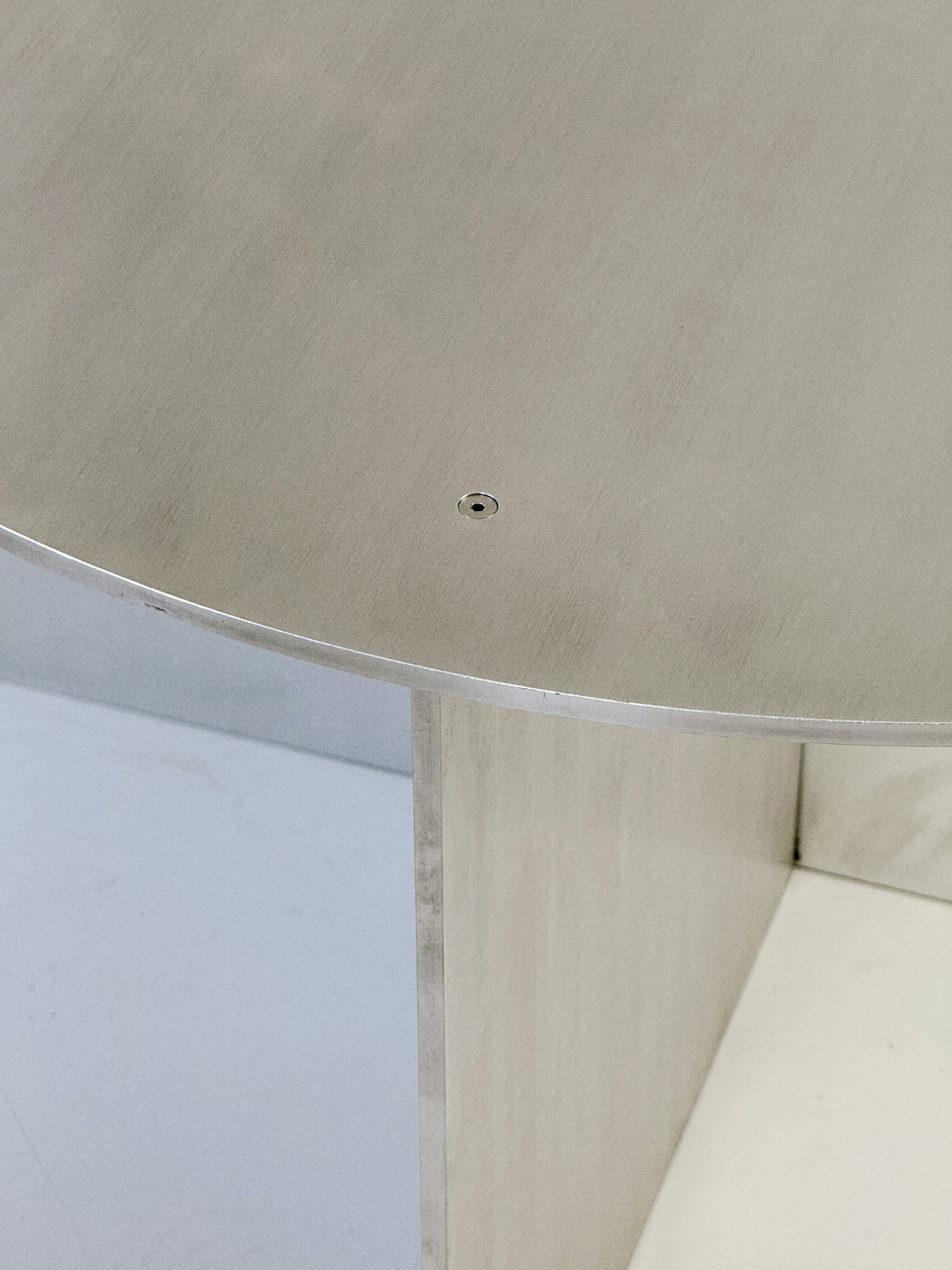 Brushed Aluminium Circular Coffee Table