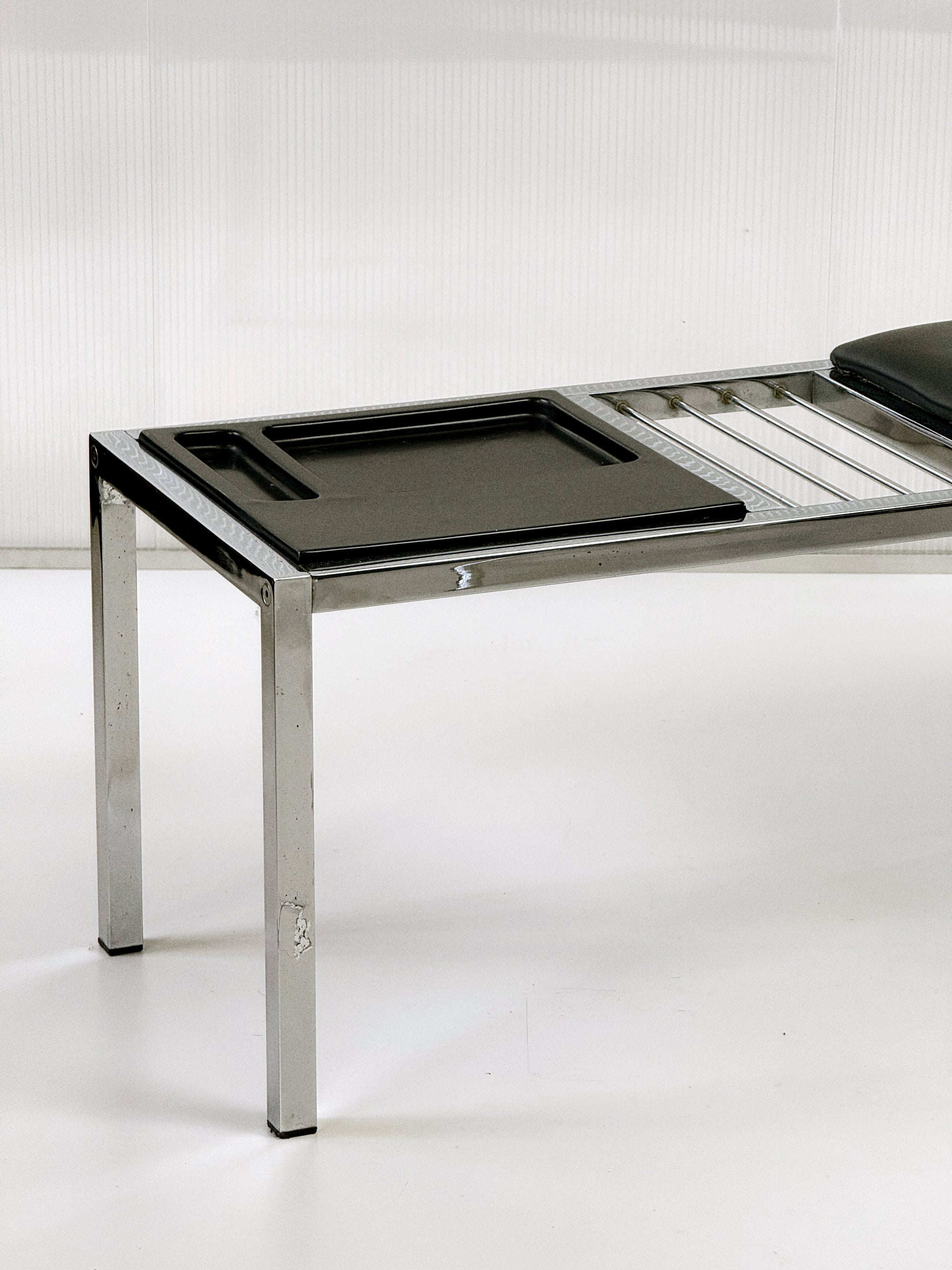 Frank Wardle Chrome Telephone Bench / Hall Seat