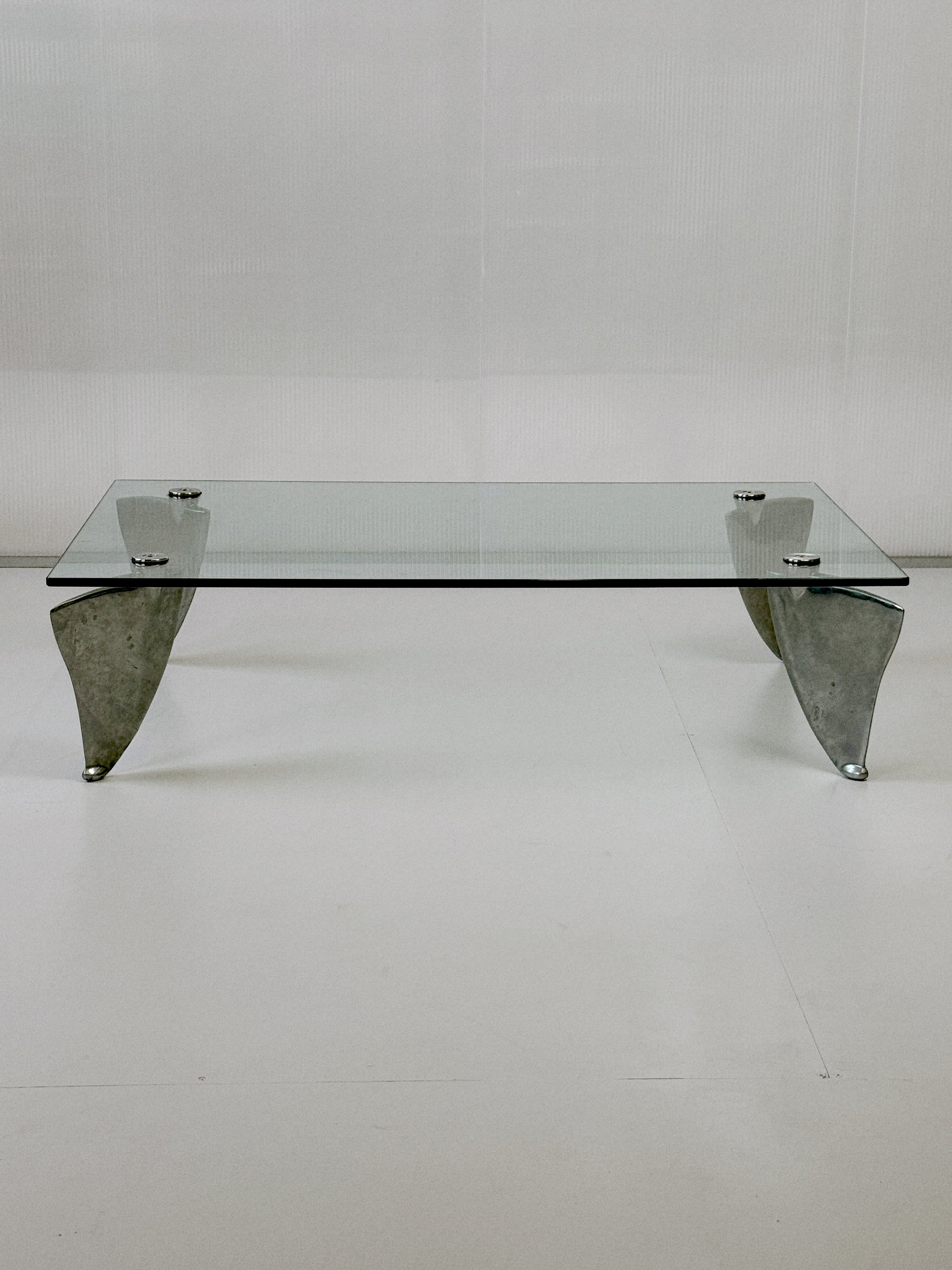 Matthew Hilton Flipper Coffee Table | Cast Aluminium & Glass
