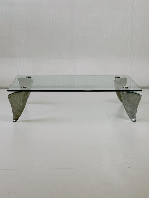 Matthew Hilton Flipper Coffee Table | Cast Aluminium & Glass