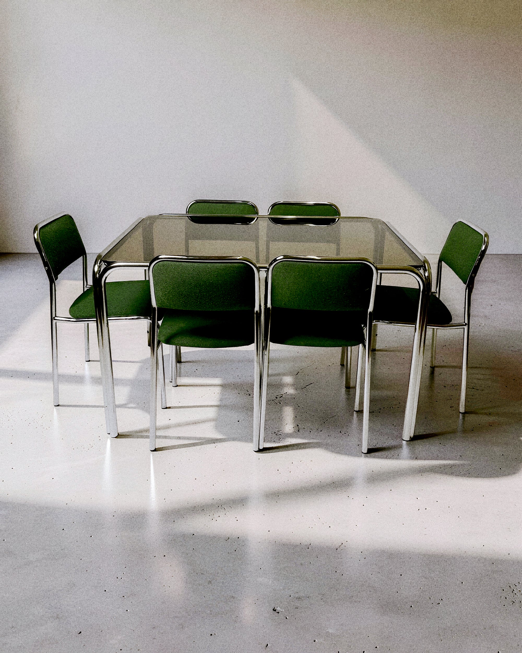 1970s Habitat chrome dining table & chair set