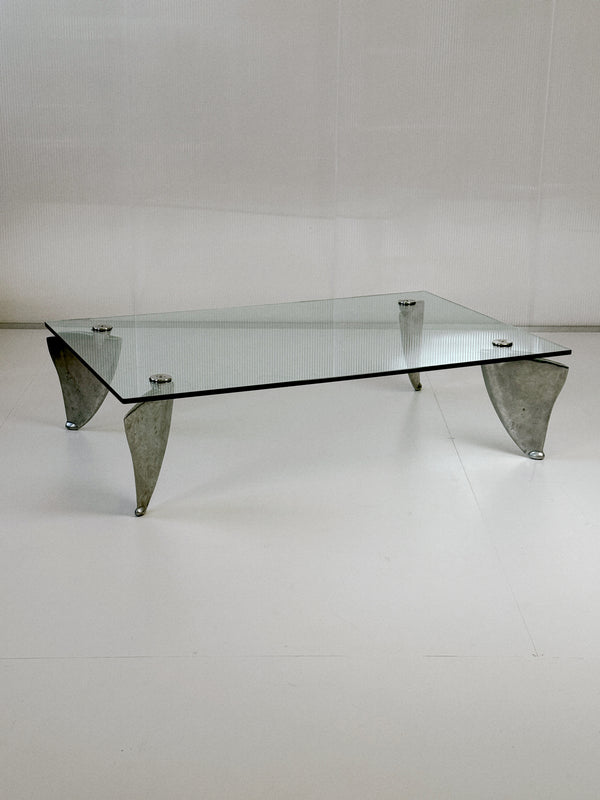 Matthew Hilton Flipper Coffee Table | Cast Aluminium & Glass