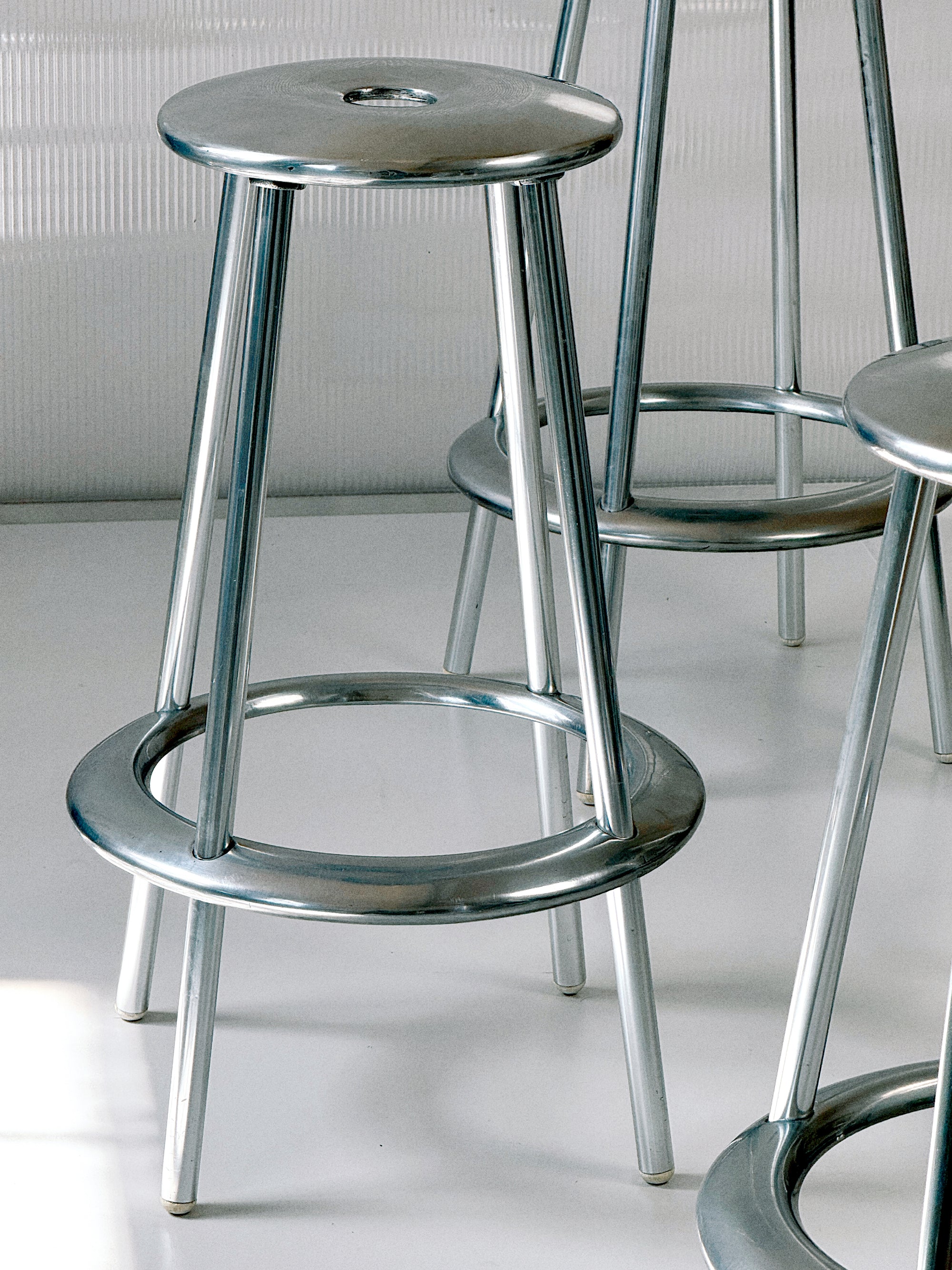Allermuir Luna Aluminium Stools x4
