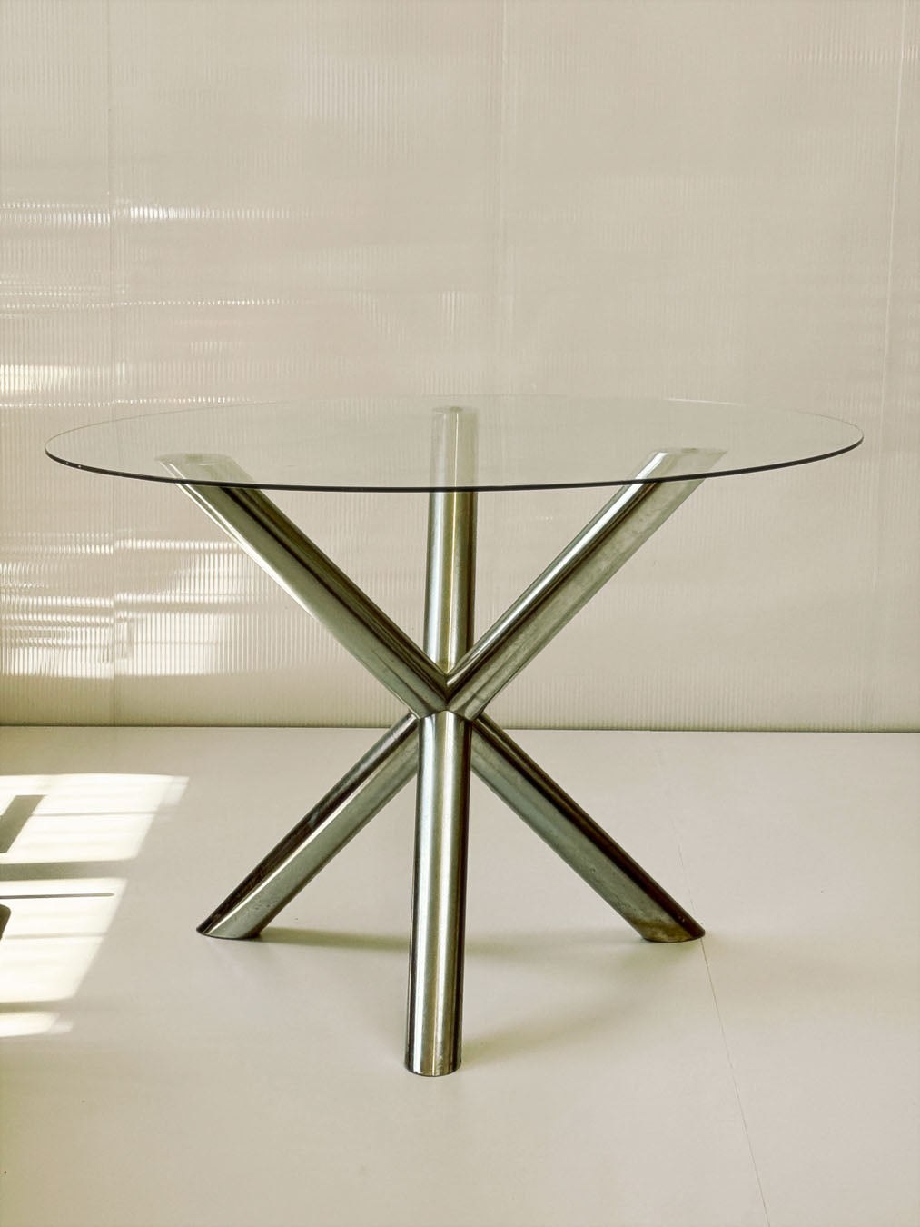 70's Tubular Chrome Cantilever Chairs & Dining Table