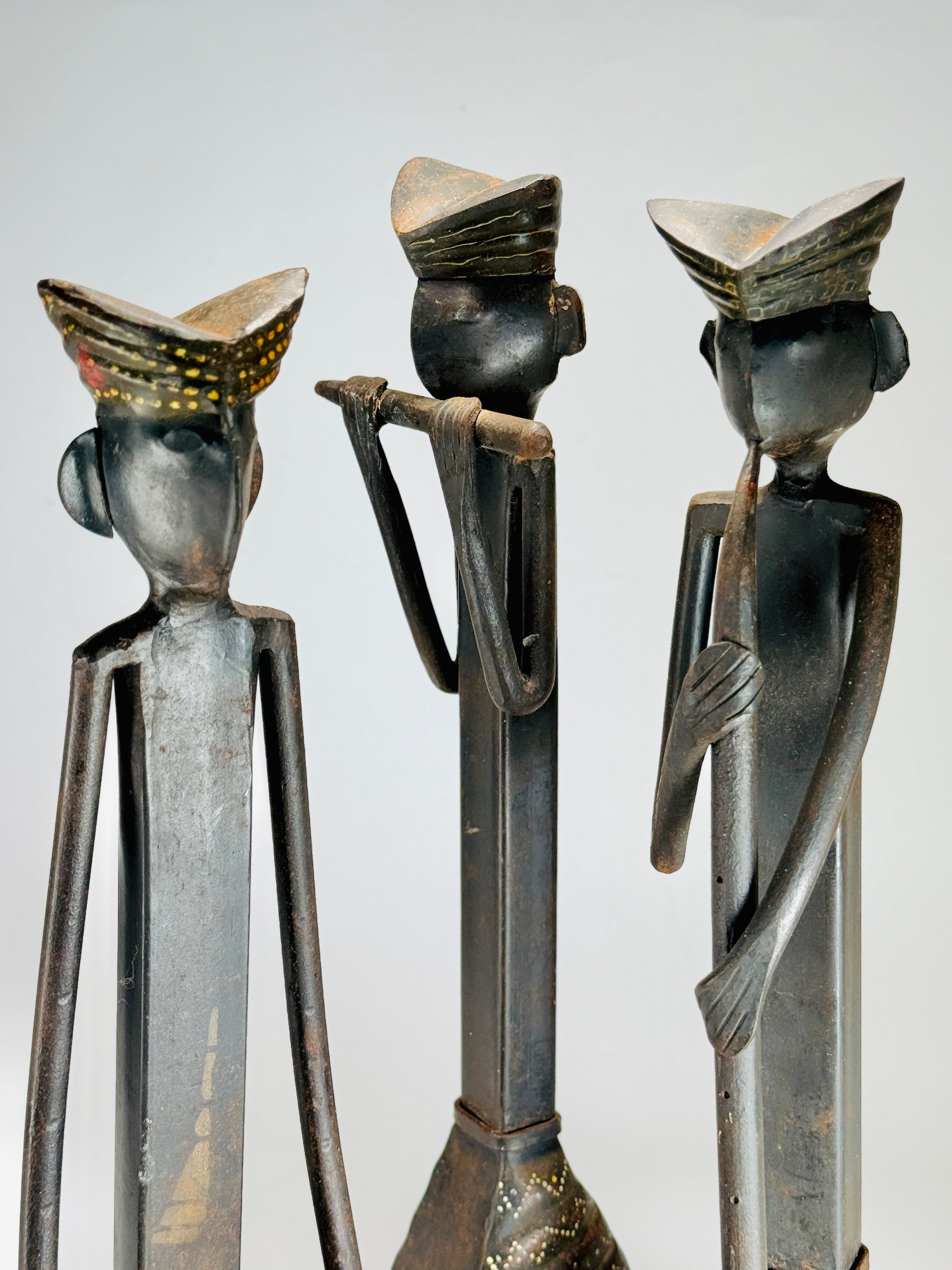 Tribal Musicians Folk Art Sculptures, c.20th Century