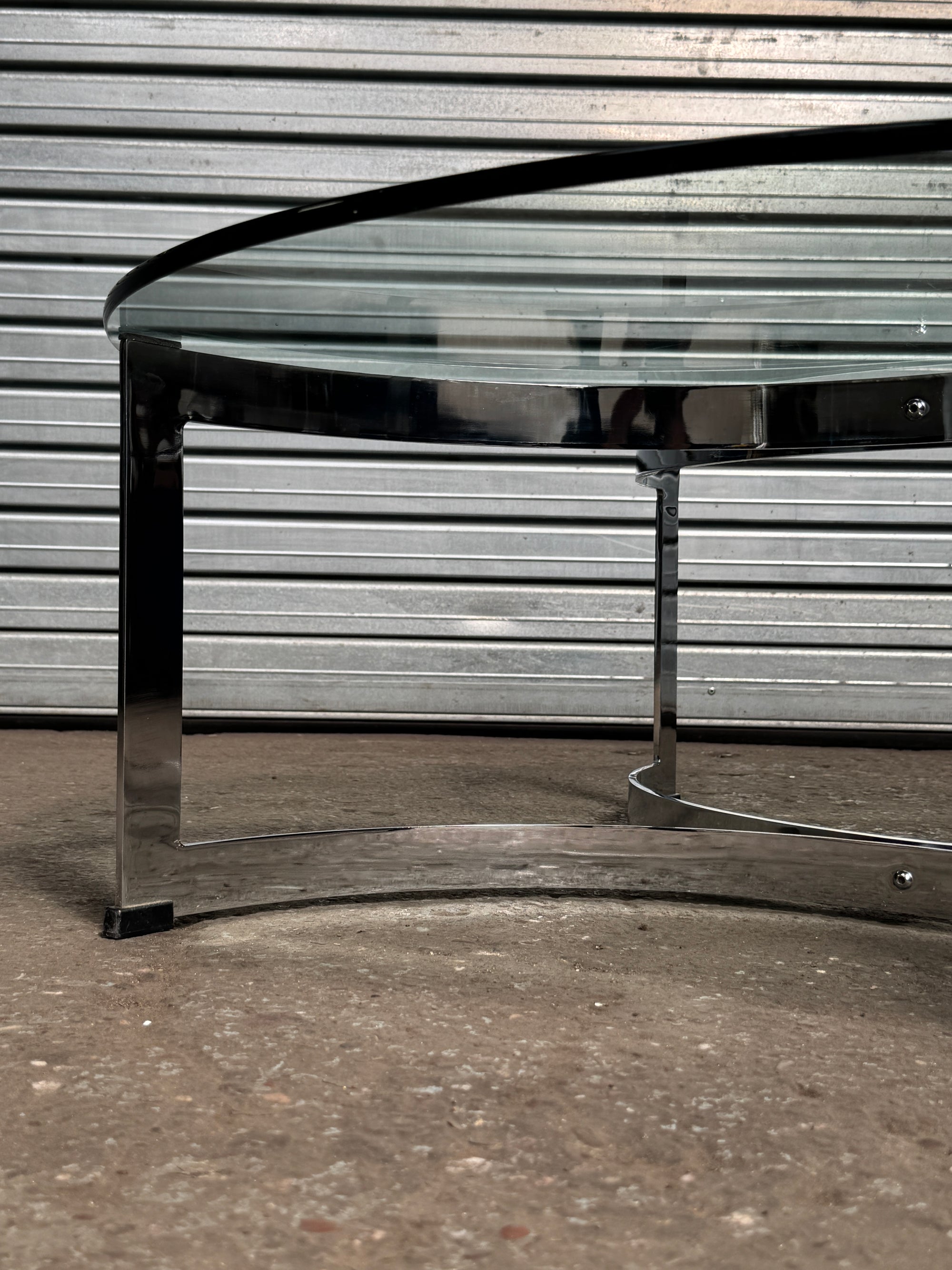 Merrow Associates | Talbot Chrome Coffee Table | 1970's