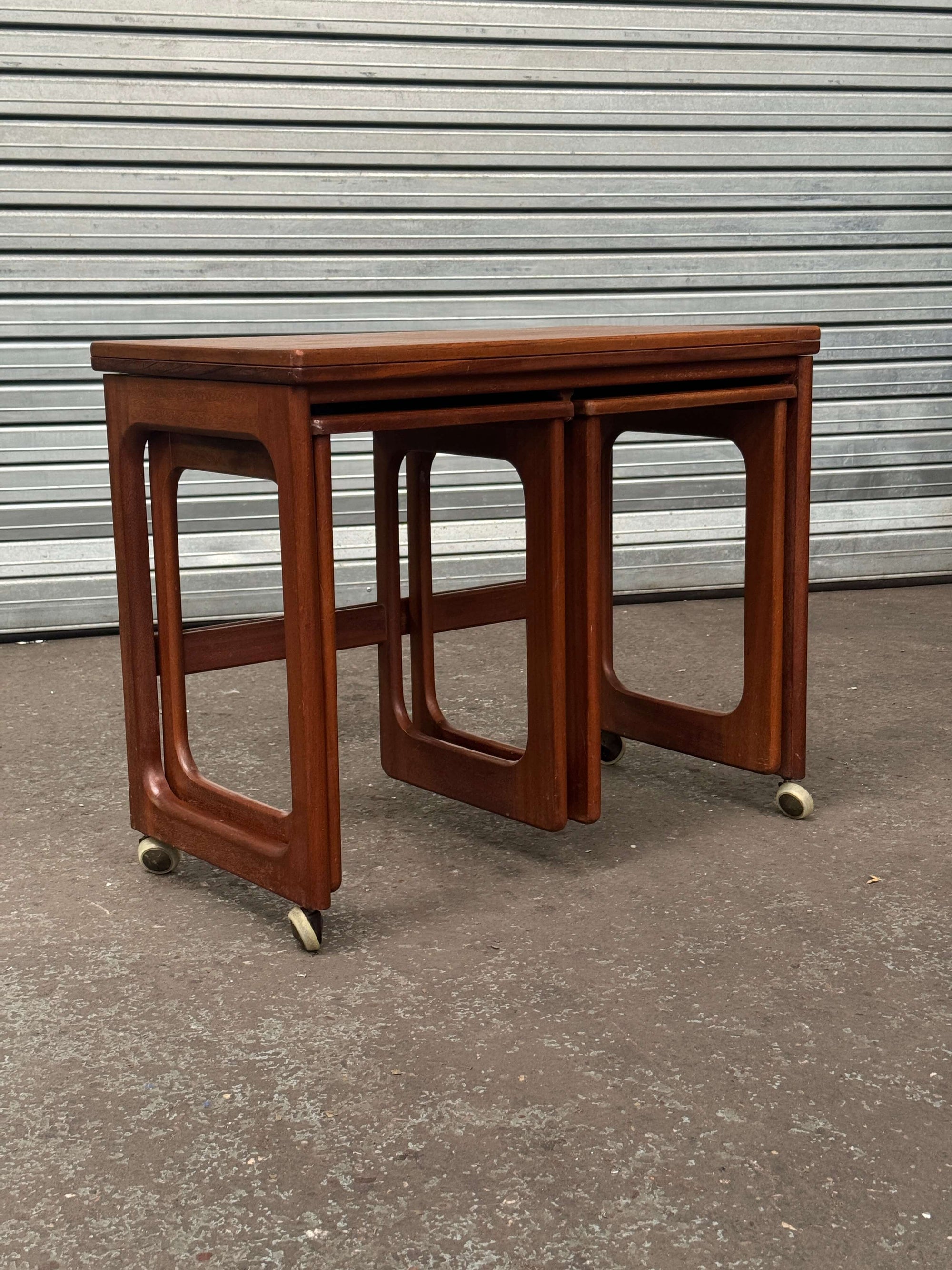 McIntosh Tri-Form Teak Nest of Tables | 1970s Vintage