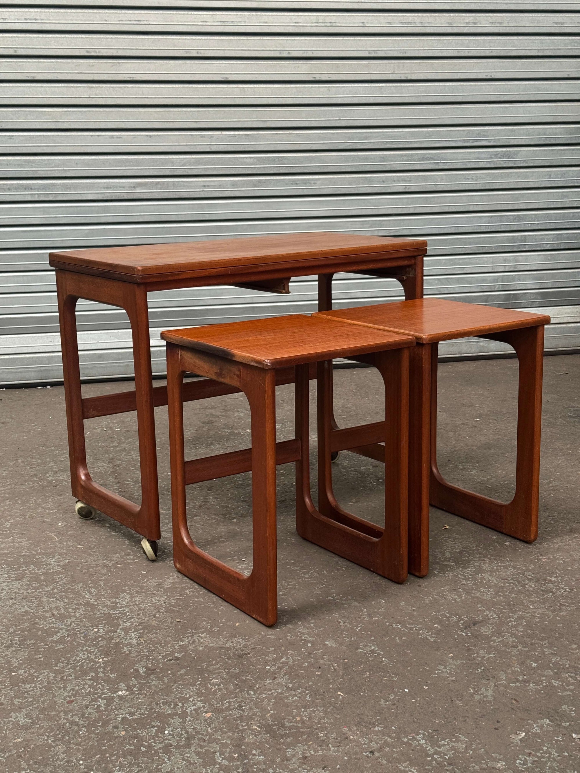 McIntosh Tri-Form Teak Nest of Tables | 1970s Vintage