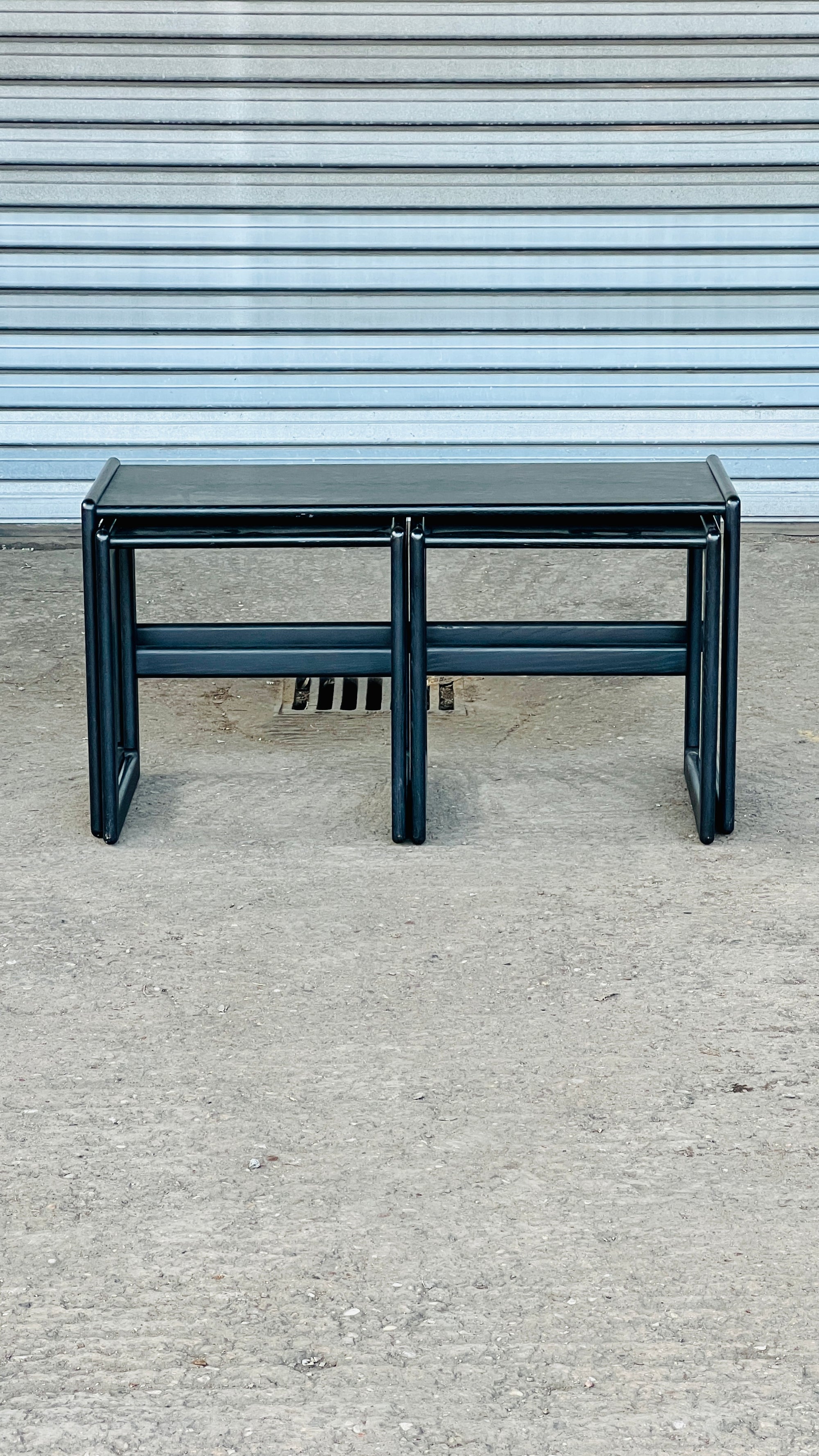 Noel O'sullivan Nesting Coffee Tables, Black | Ireland 1980's