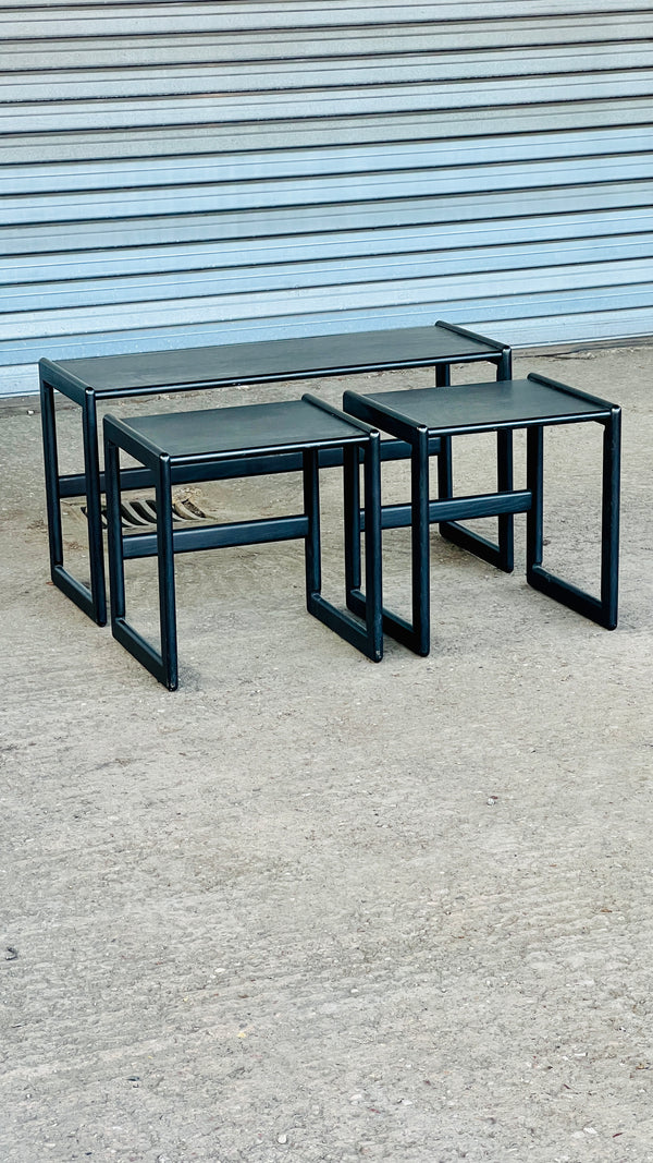 Noel O'sullivan Nesting Coffee Tables, Black | Ireland 1980's