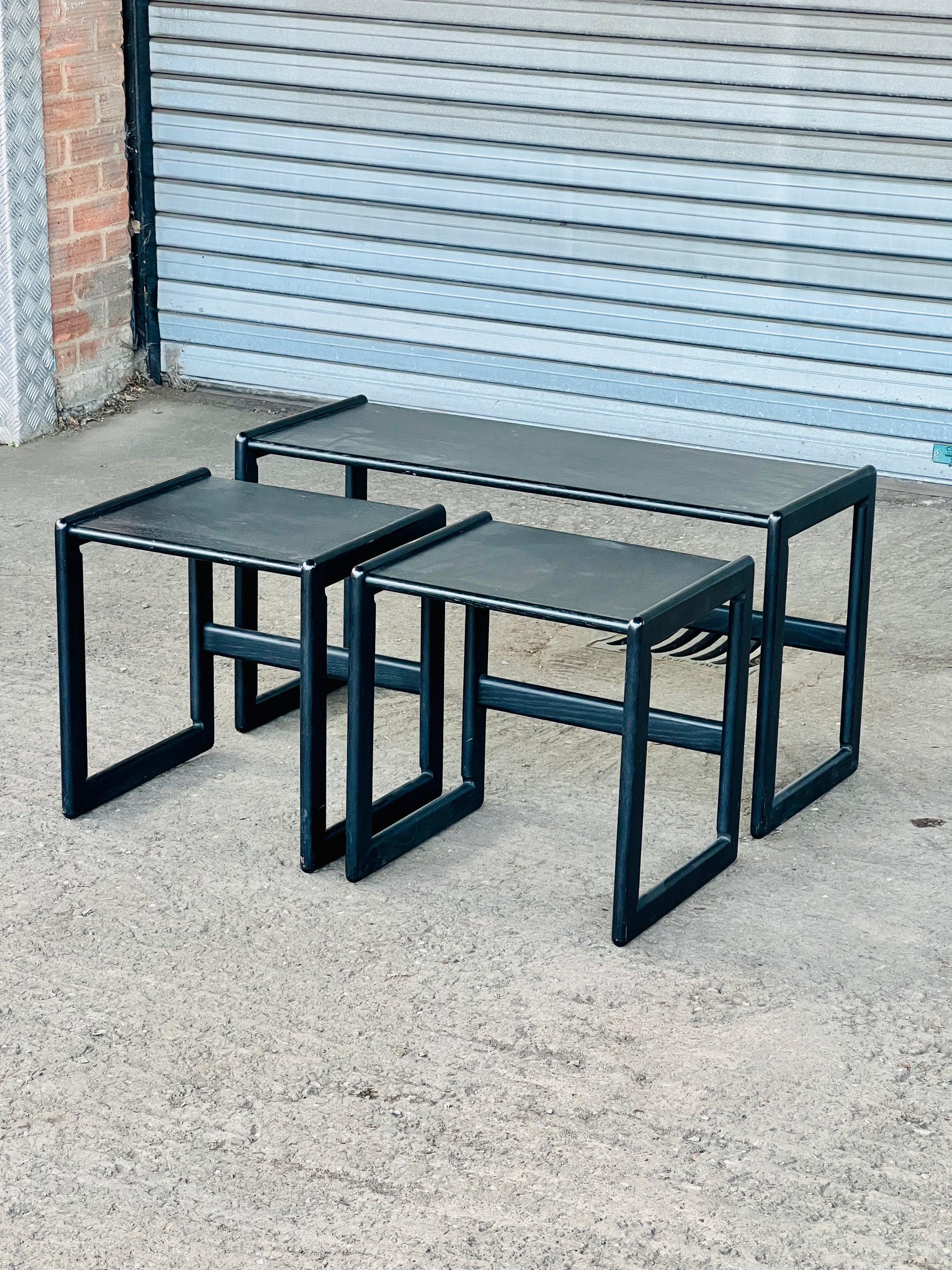 Noel O'sullivan Nesting Coffee Tables, Black | Ireland 1980's