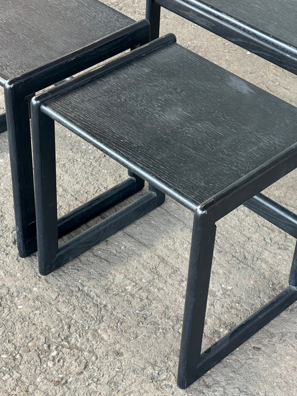 Noel O'sullivan Nesting Coffee Tables, Black | Ireland 1980's