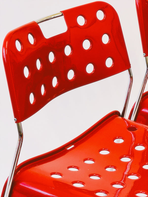 Omstak Stacking Chairs by Rodney Kinsman for Bieffeplast. Made in Italy