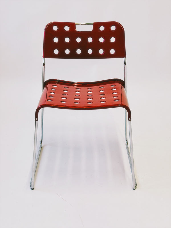 Omstak Stacking Chairs by Rodney Kinsman for Bieffeplast. Made in Italy