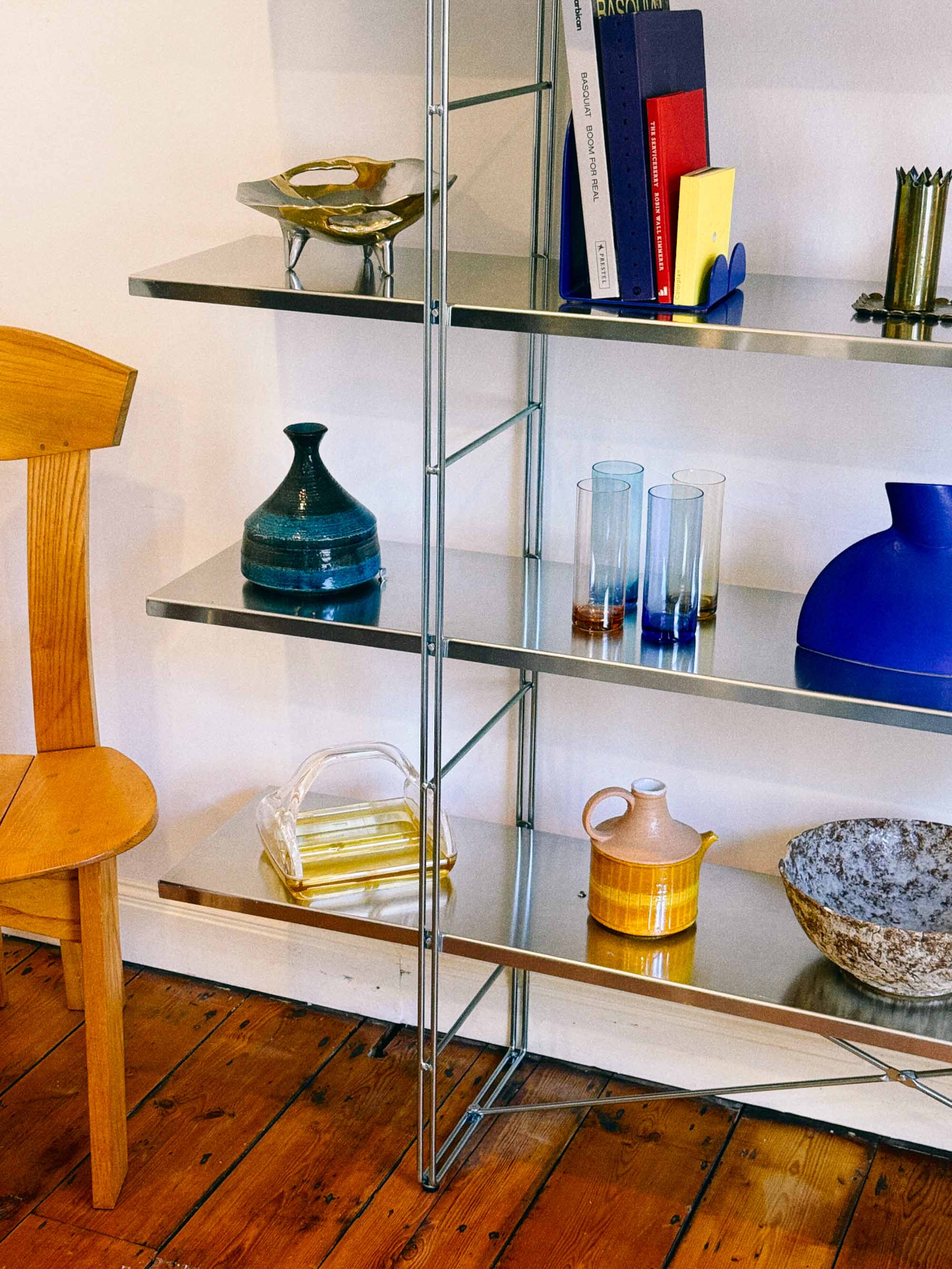 Ikea Byakorre Shelf Unit with custom aluminium shelves
