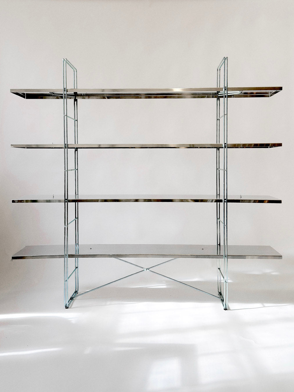 Ikea Byakorre Shelf Unit with custom aluminium shelves