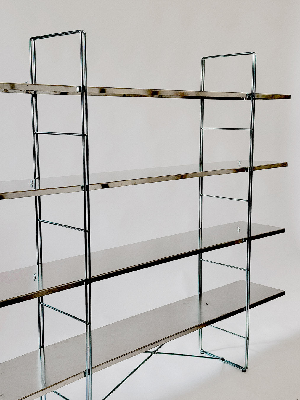 Ikea Byakorre Shelf Unit with custom aluminium shelves