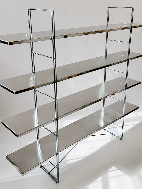 Ikea Byakorre Shelf Unit with custom aluminium shelves