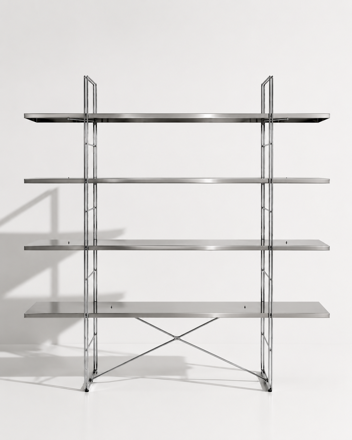 Ikea Byakorre Shelf Unit with custom aluminium shelves