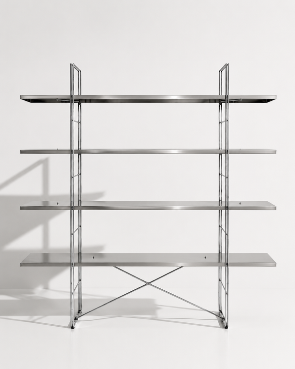 Ikea Byakorre Shelf Unit with custom aluminium shelves