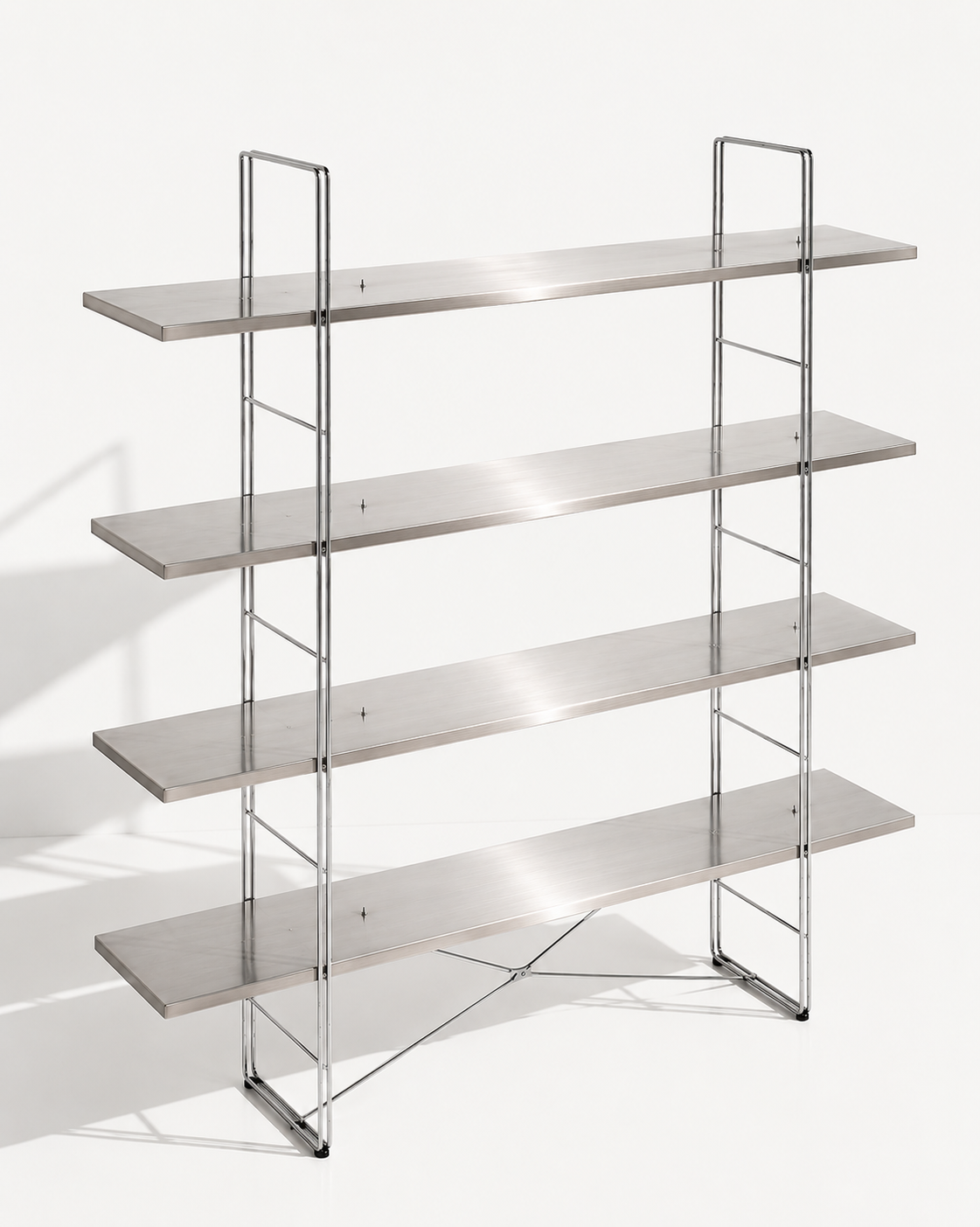 Ikea Byakorre Shelf Unit with custom aluminium shelves