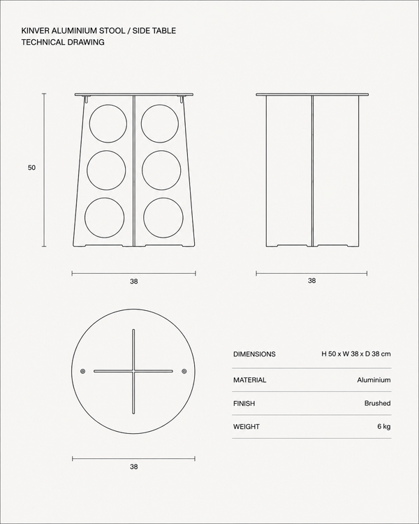 Kinver Aluminium Stool / Side Table