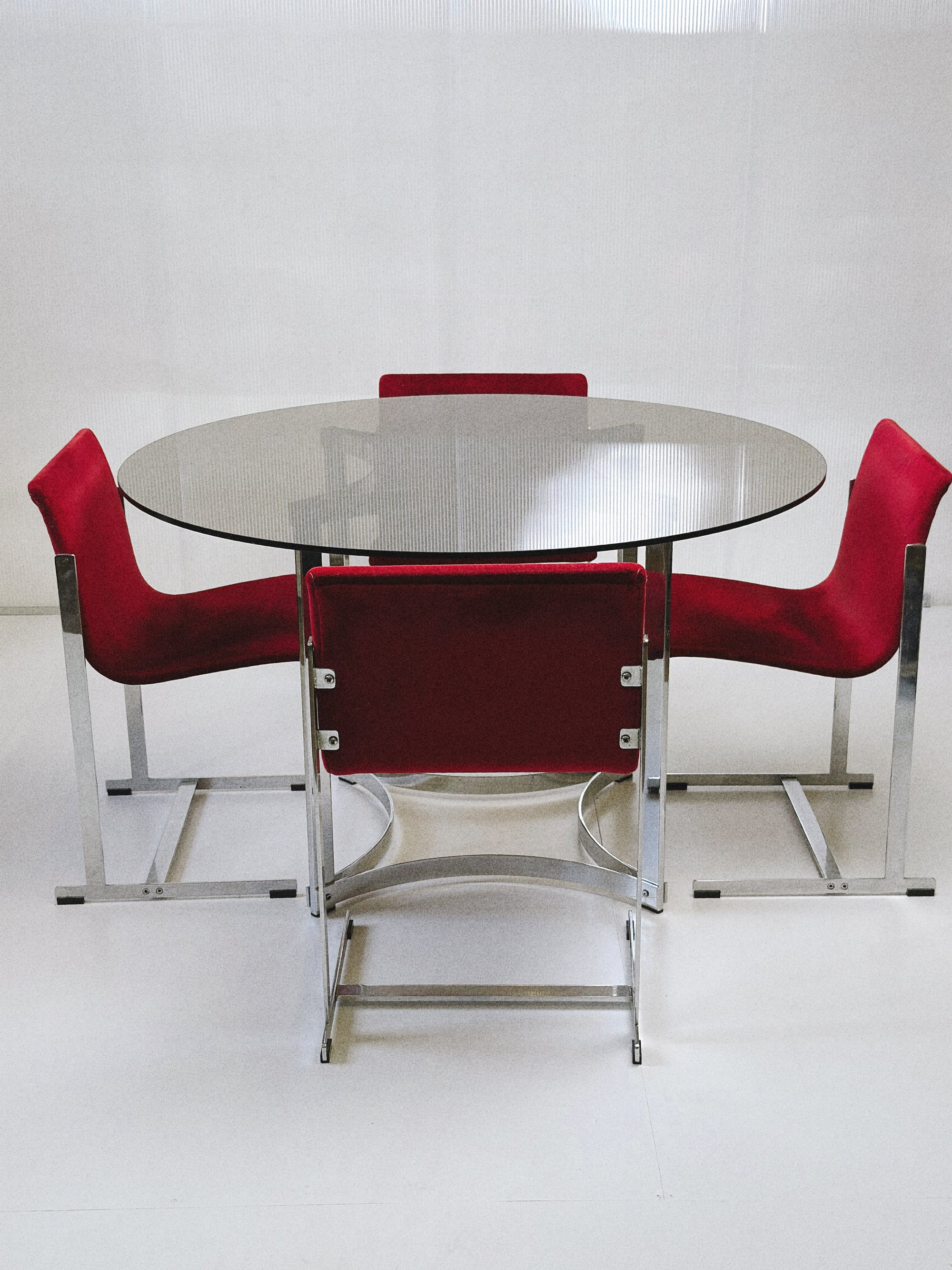 Merrow Associates Chrome Dining Set