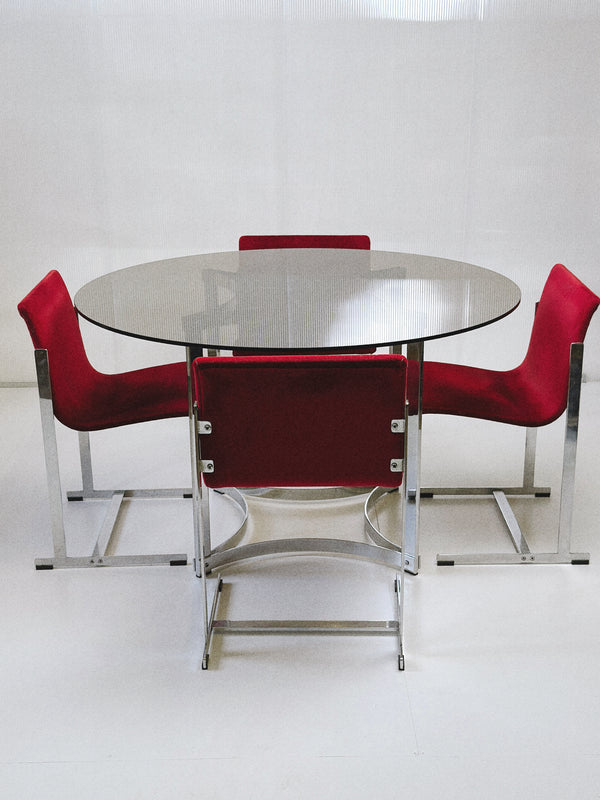 Merrow Associates Chrome Dining Set